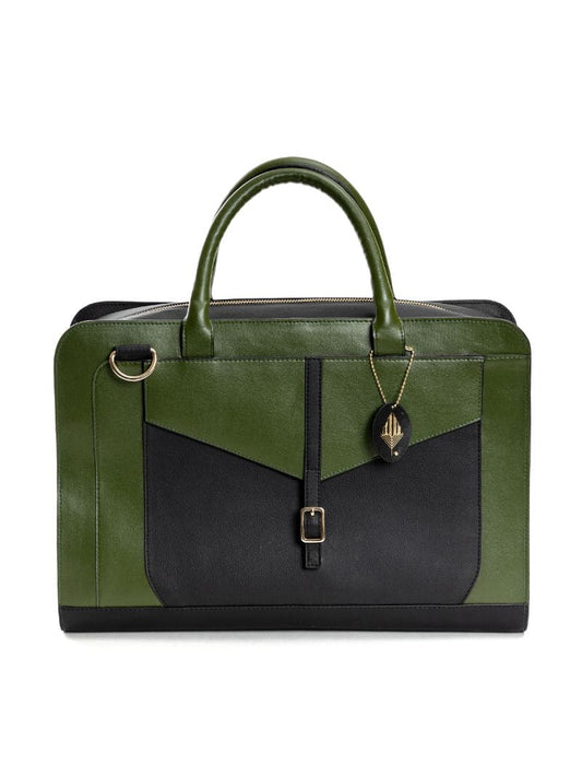 Green Office Wear Laptop Bag at Kamakhyaa by Green Hermitage. This item is Cactus Leather, Free Size, Green, Hemp, Laptop Bags, Lyocell, Office Wear, Recycled, Solids