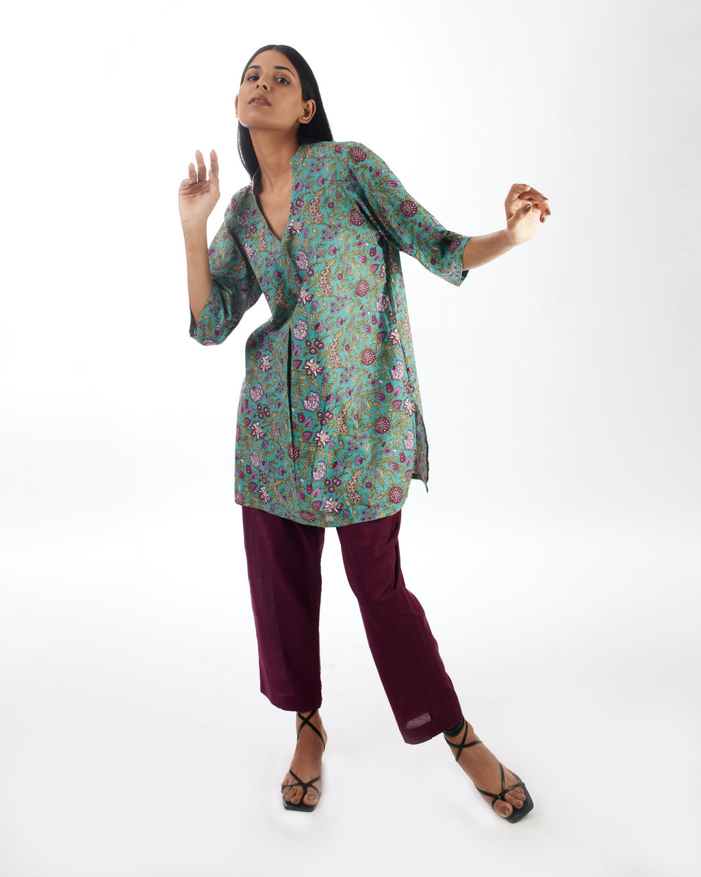 Green Printed Co-ord Set at Kamakhyaa by Kamakhyaa. This item is 100% pure cotton, Casual Wear, Co-ord Sets, KKYSS, Lounge Wear Co-ords, Natural, Prints, Relaxed Fit, Summer Sutra, Womenswear, Yellow