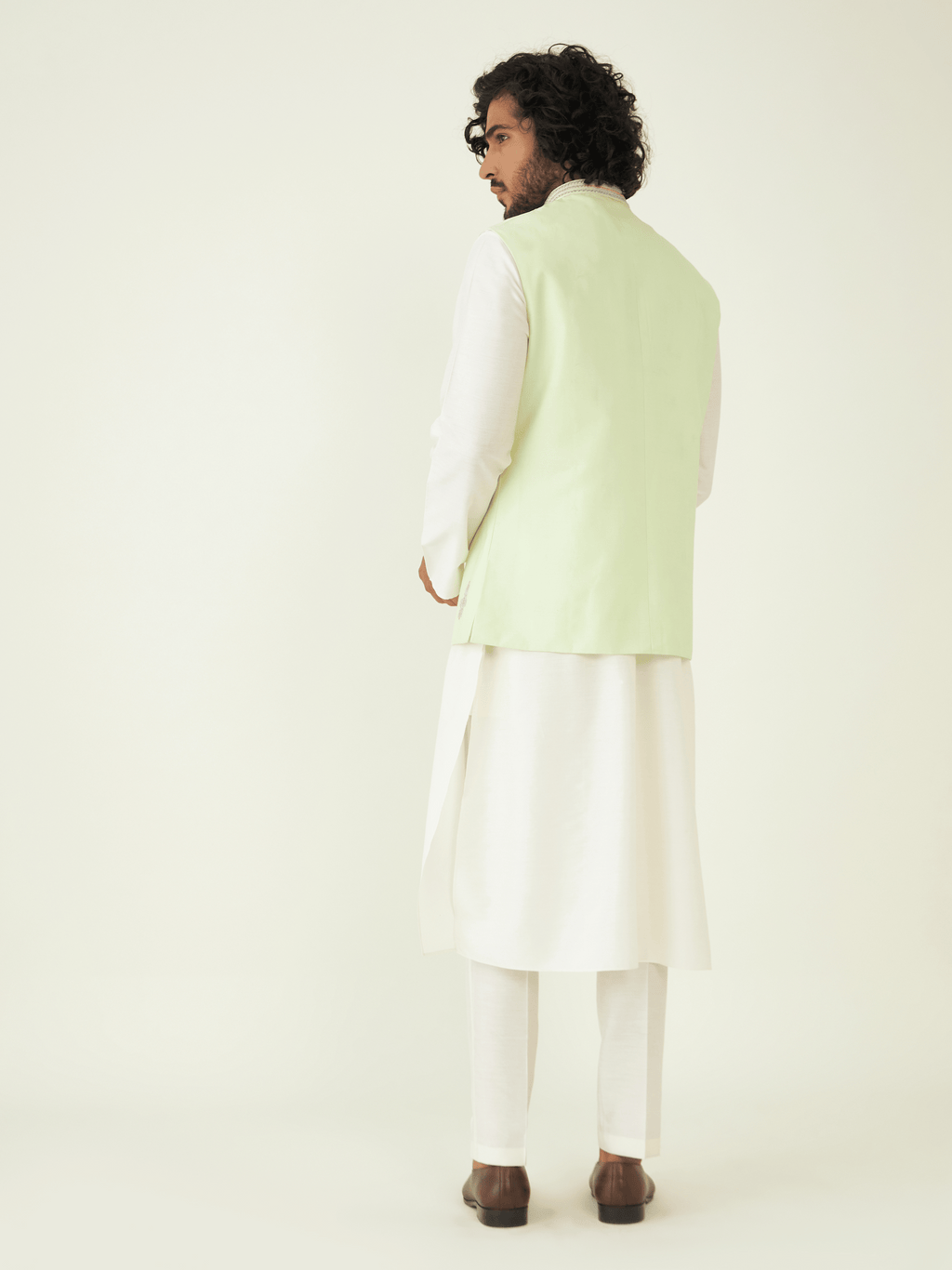 Green Resham Embroidered Silk Jacket at Kamakhyaa by RoohbyRidhimaa. This item is Aangan By RoohbyRidhimaa, Chanderi Silk, Eid Special, Eid Wear, Engagement, Festive Wear, Green, Indian Wear, Jackets, Men Jackets, Men Overlays, Menswear, Menswear By RoohbyRidhimaa, missing, Regular Fit, Resham Embroidery, Sangeet Function, Silk Chanderi, Traditional Wear, Wedding Wear, Winter Products