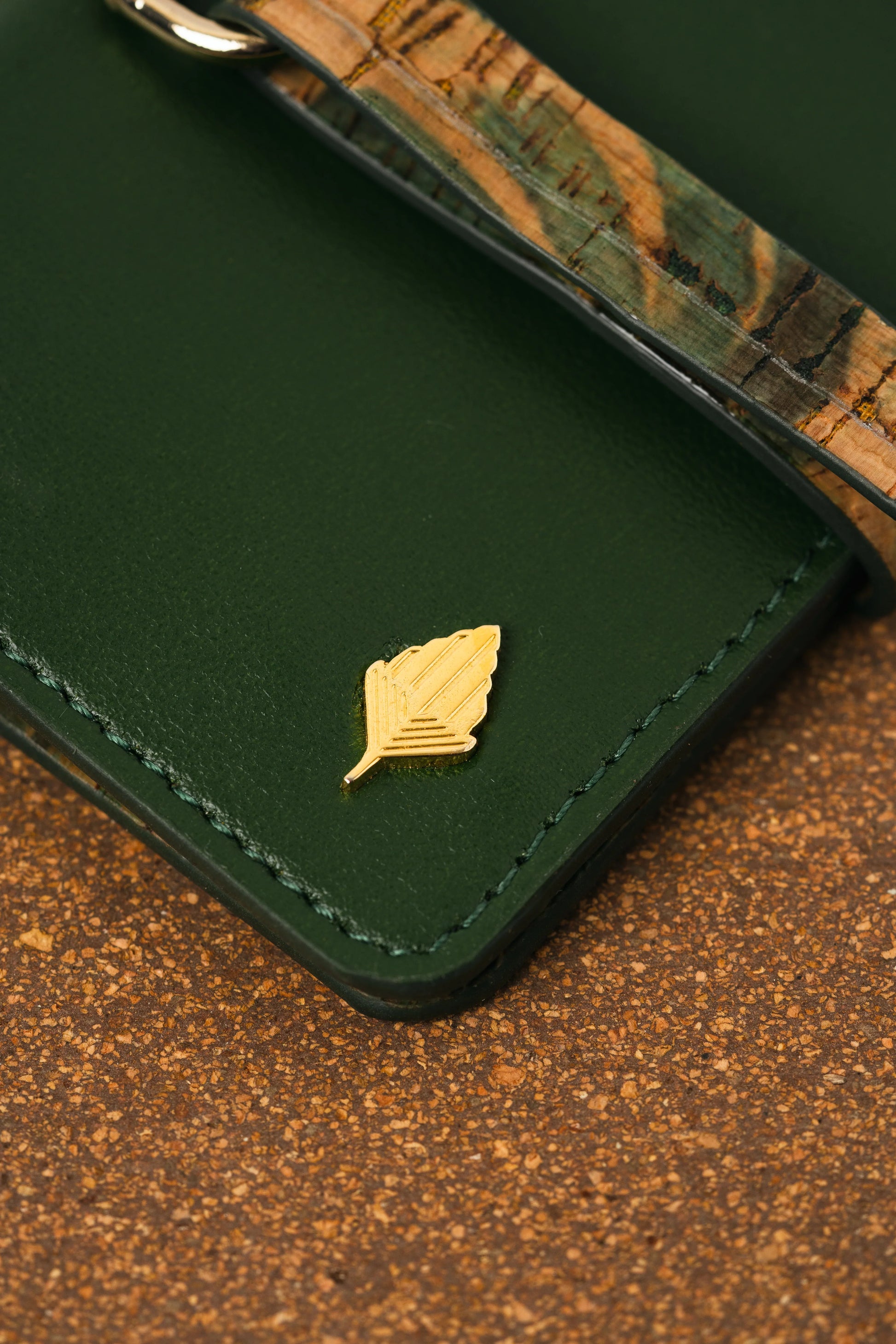 Green Solid Cardholder at Kamakhyaa by Green Hermitage. This item is Cactus Leather, Cardholders, Free Size, Green, Hemp, Lyocell, Office Wear, Recycled, Solids