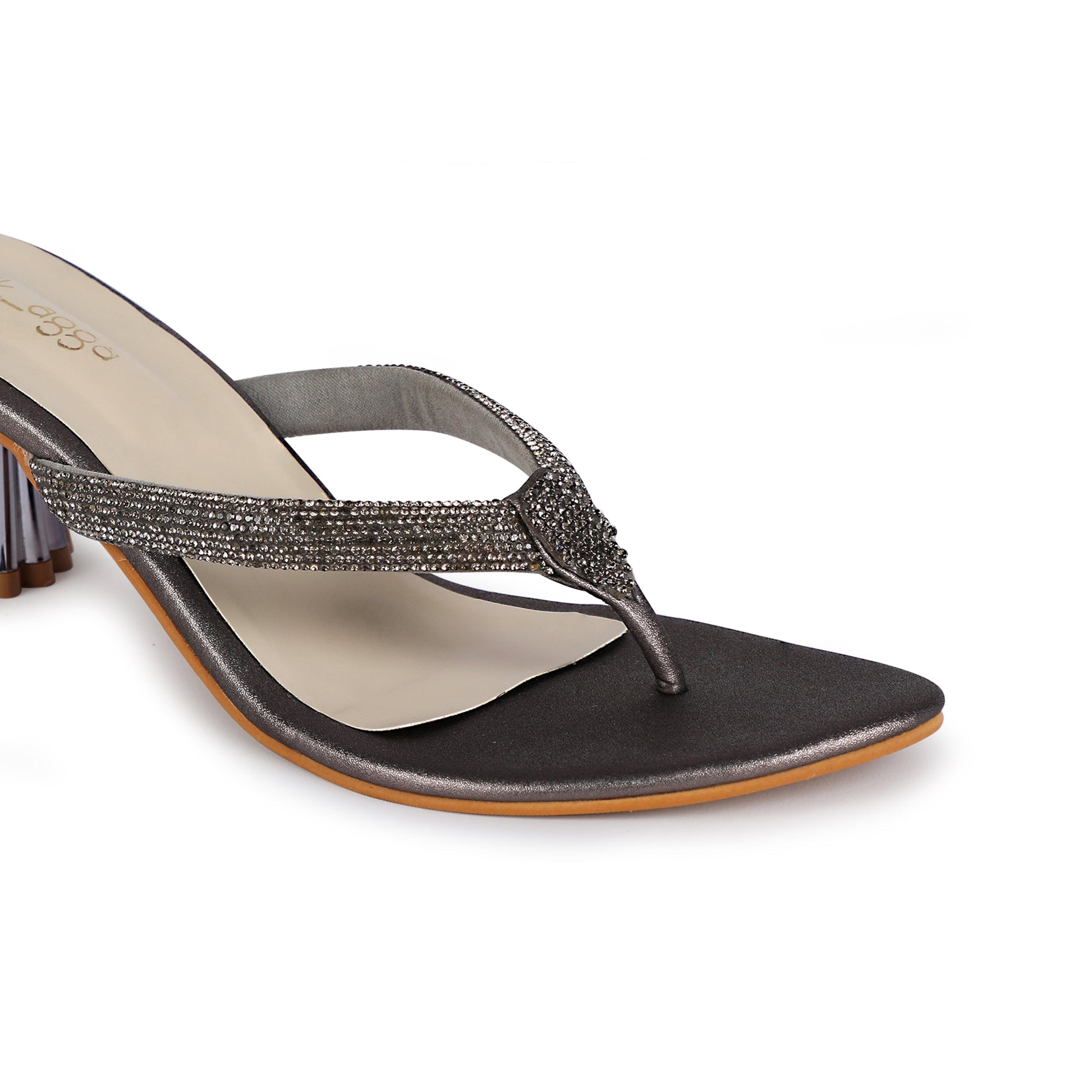 Grey Diamond Strap Heels at Kamakhyaa by EK_agga. This item is heels