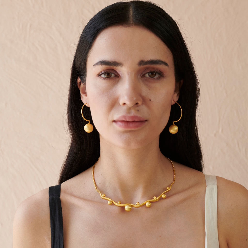 Halo Orb Earring at Kamakhyaa by The Loom Art. This item is Hoop Earrings, Hoops, Missing image, Orbis by The Loom Art, Under $50