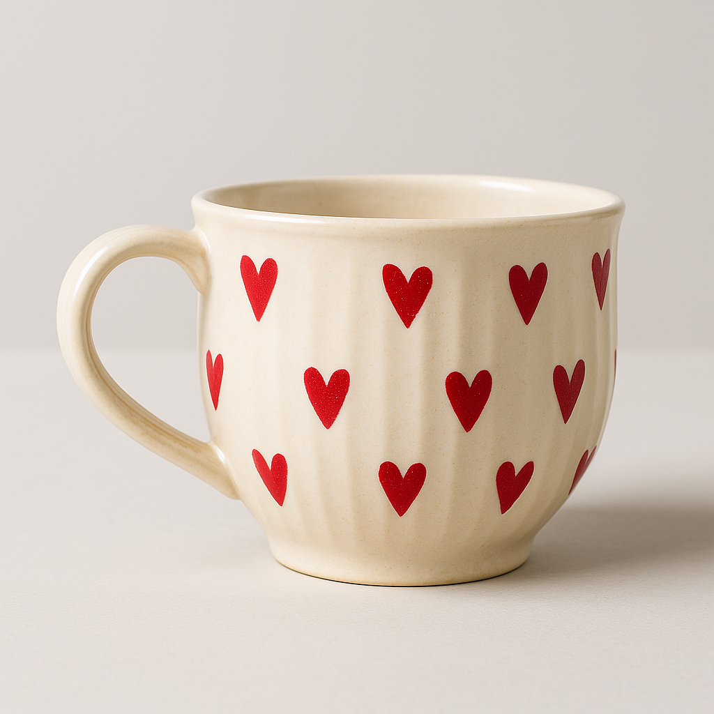 Heartfully Yours – Hand-Painted Ceramic Mug at Kamakhyaa by Aetherea World. This item is 