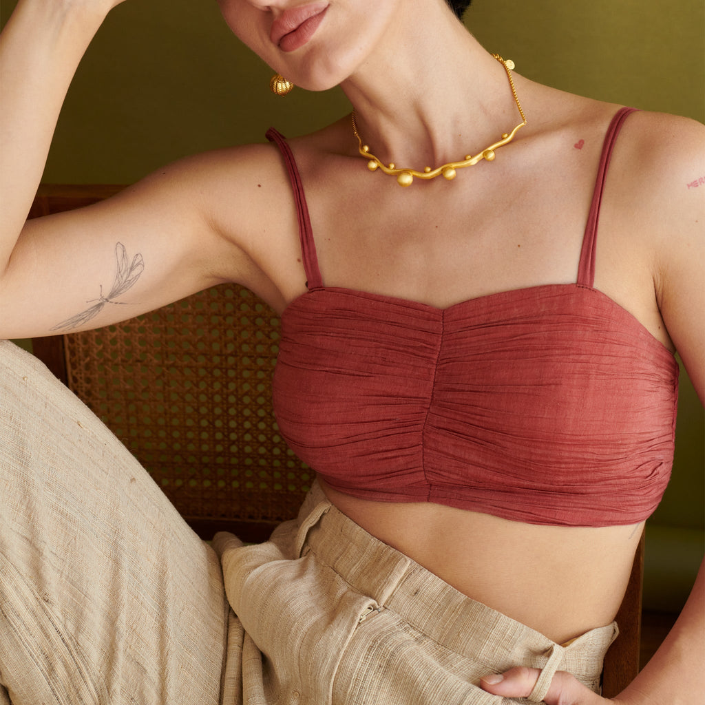 Heritage Hue at Kamakhyaa by The Loom Art. This item is Artisan made, Beige, Co-ord sets, Eco friendly, Eri Silk, Fluer De Code by The Loom Art, Hand embroidered, Handwoven, Kantha work