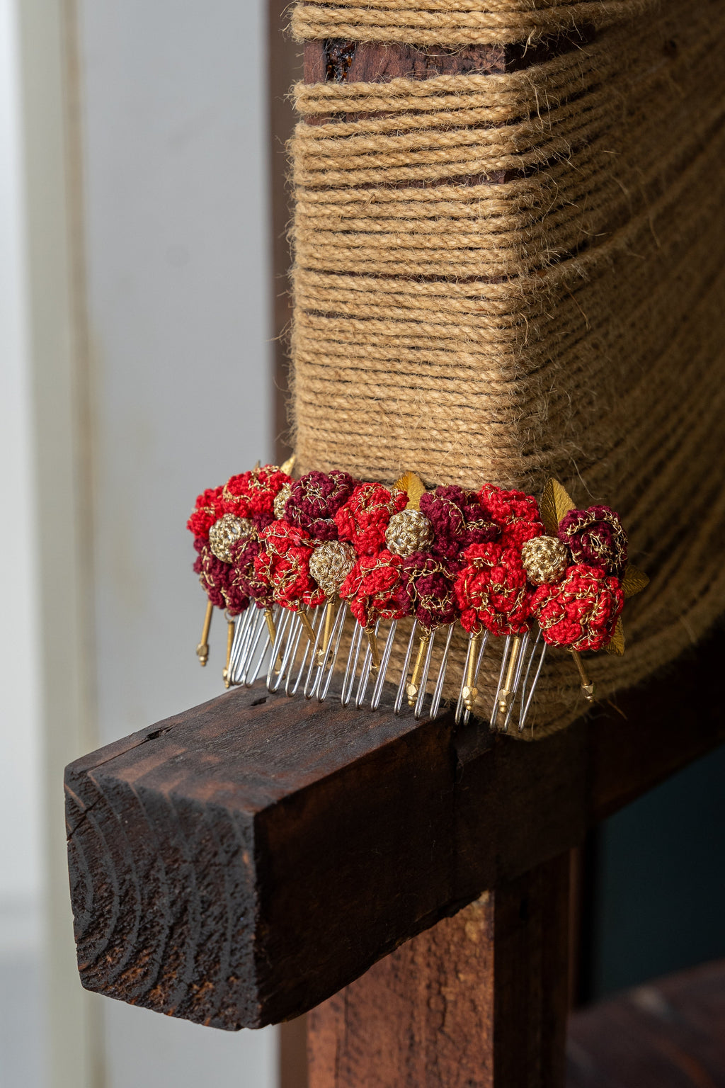 Zari Roses Hair Comb by Ikriit'm with Comb at Kamakhyaa for sustainable fashion
