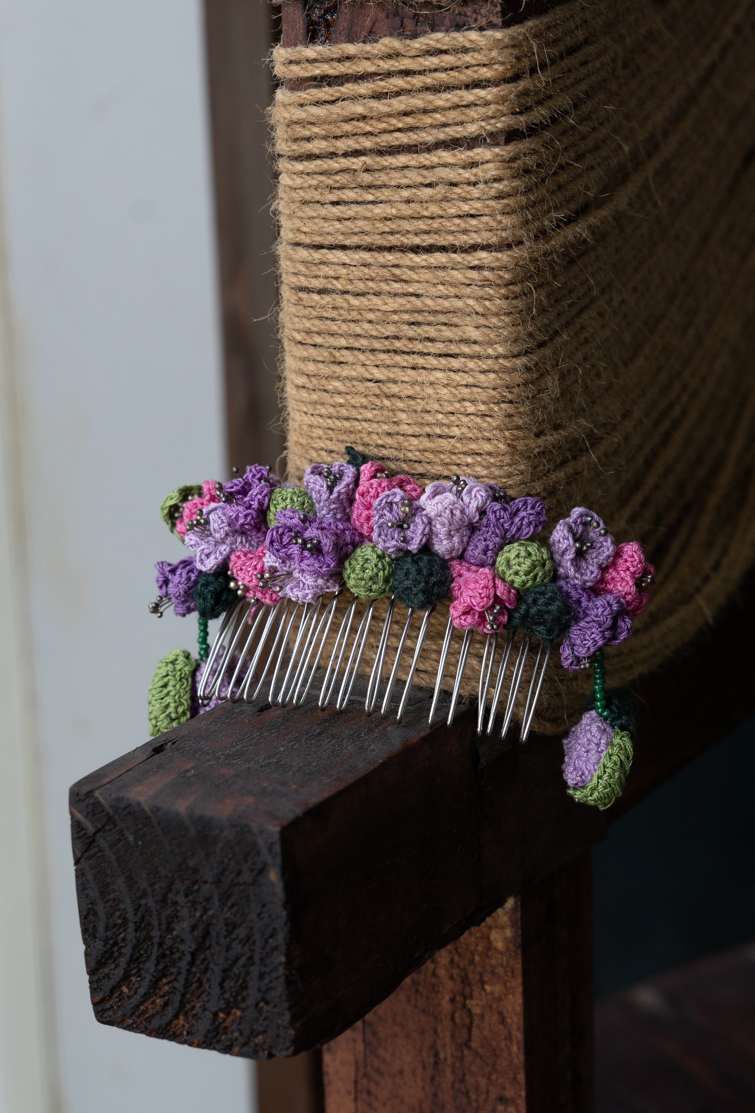 Tulips Hair Comb by Ikriit'm with Comb at Kamakhyaa for sustainable fashion