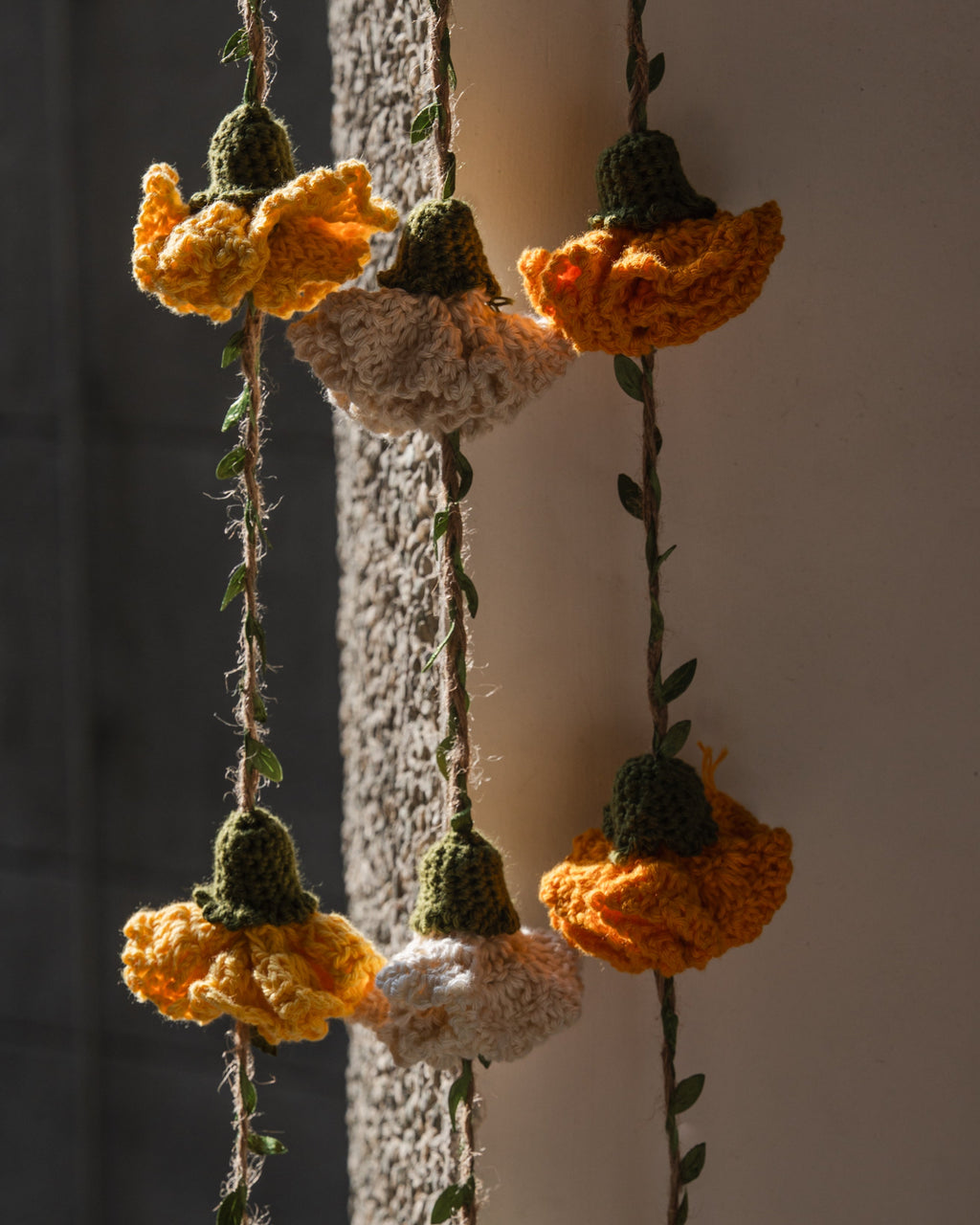 Bloom Marigold Hanging Set of 3 by Ikriit'm with Decor at Kamakhyaa for sustainable fashion