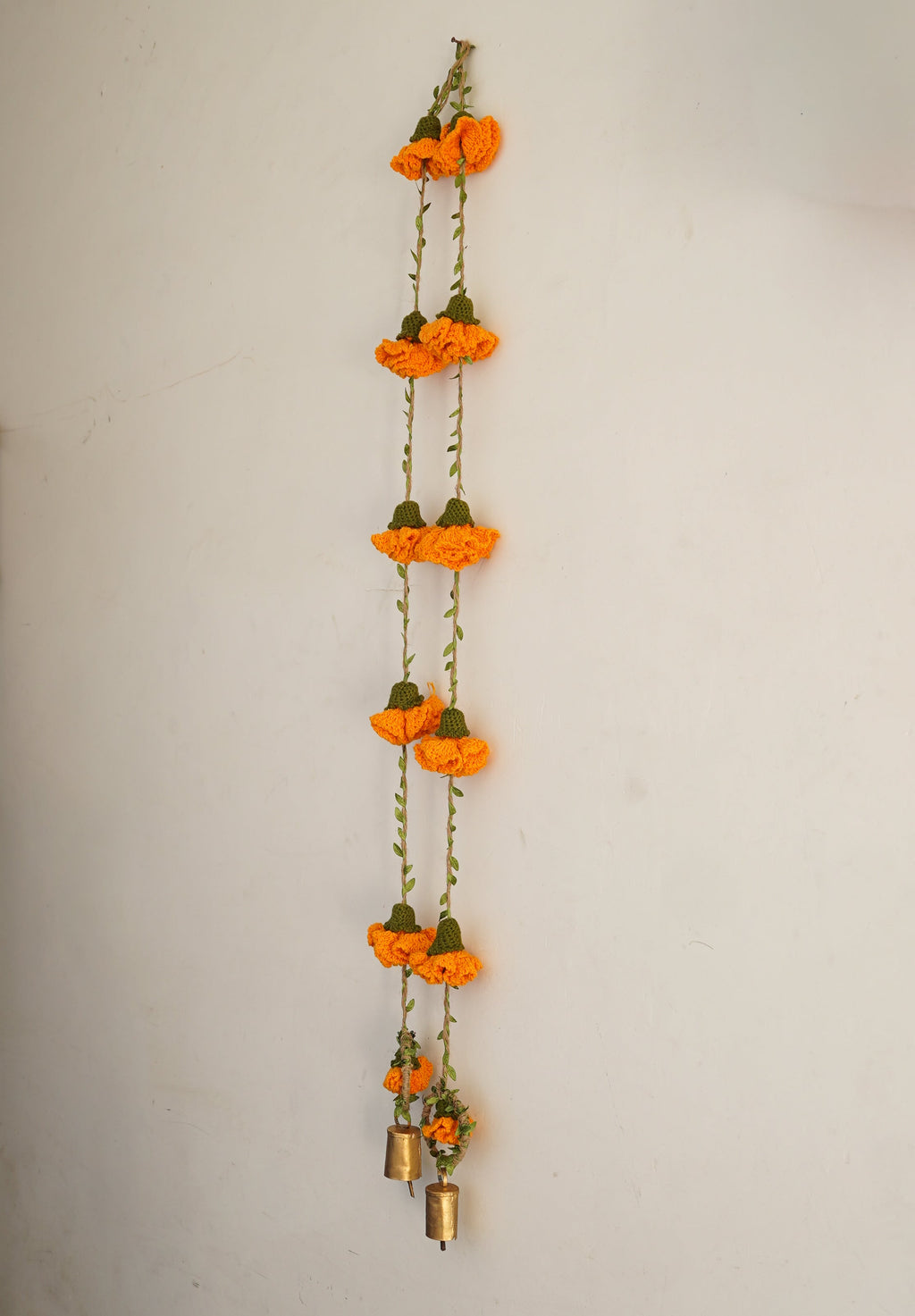 Tangerine Marigold Hangings Set of 2 by Ikriit'm with Decor at Kamakhyaa for sustainable fashion