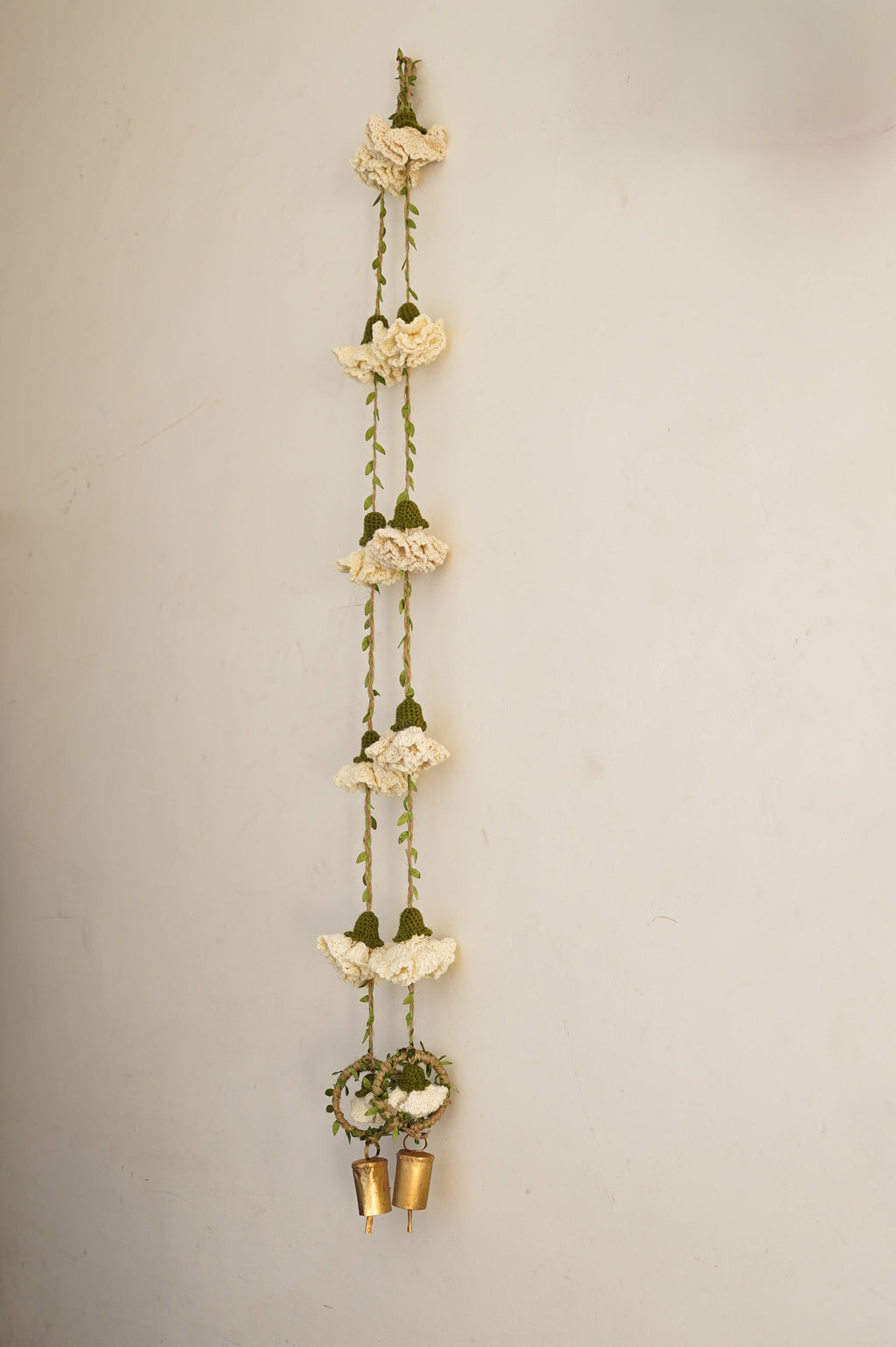 Ecru Marigold Hangings Set of 2 by Ikriit'm with Decor at Kamakhyaa for sustainable fashion