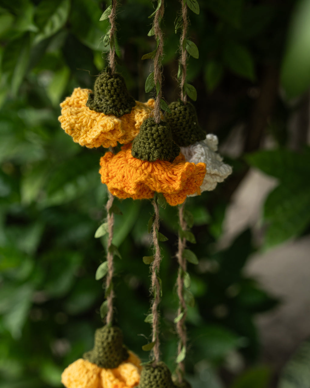 Bloom Marigold Hanging Set of 3 by Ikriit'm with Decor at Kamakhyaa for sustainable fashion
