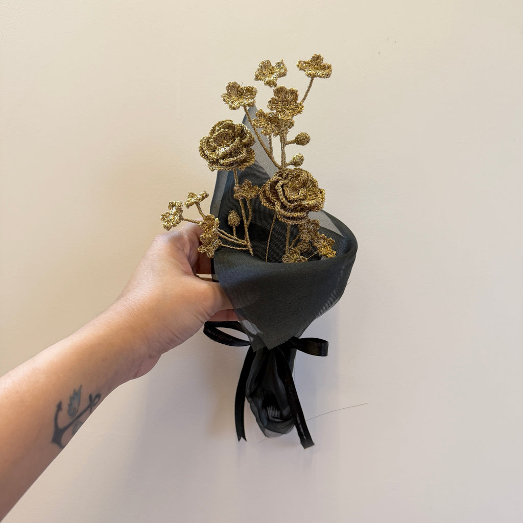 Zari Gul Blooms by Ikriit'm with bouquet, Decor at Kamakhyaa for sustainable fashion