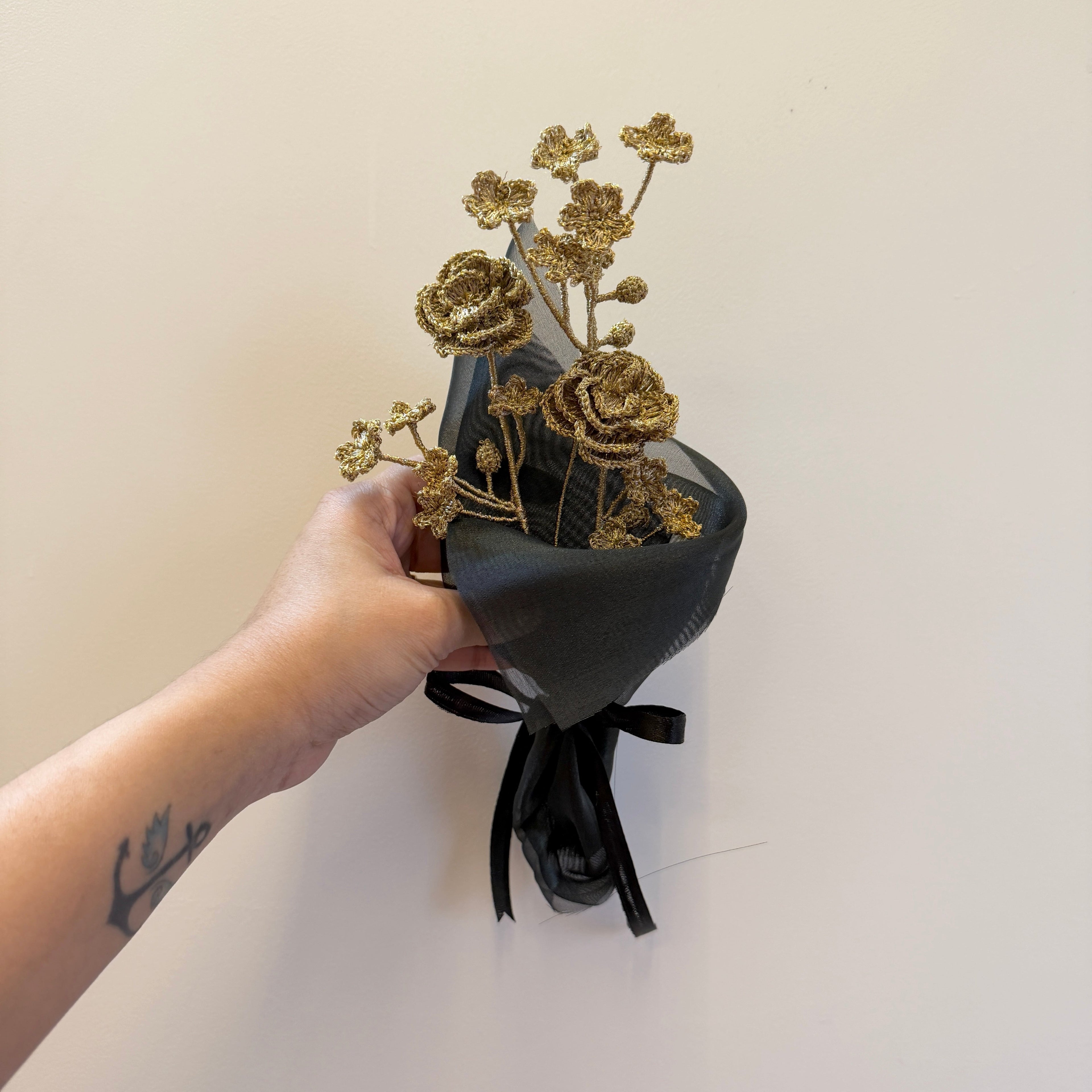 Zari Gul Blooms by Ikriit'm with bouquet, Decor at Kamakhyaa for sustainable fashion