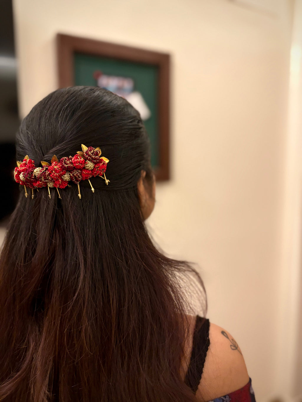 Zari Roses Hair Comb by Ikriit'm with Comb at Kamakhyaa for sustainable fashion