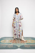 Island Breeze Kaftan at kamakhyaa.com by Anushé Pirani. This item is 100% Cotton, Beach Wear, Brunch Wear, Casual Wear, Console Collection List, Cotton, Fresh Ink by Anushe Pirani, Handwoven cotton, Ikat Prints, Multicolor, Regular Fit, Resort Wear, Vacation Wear, Womenswear