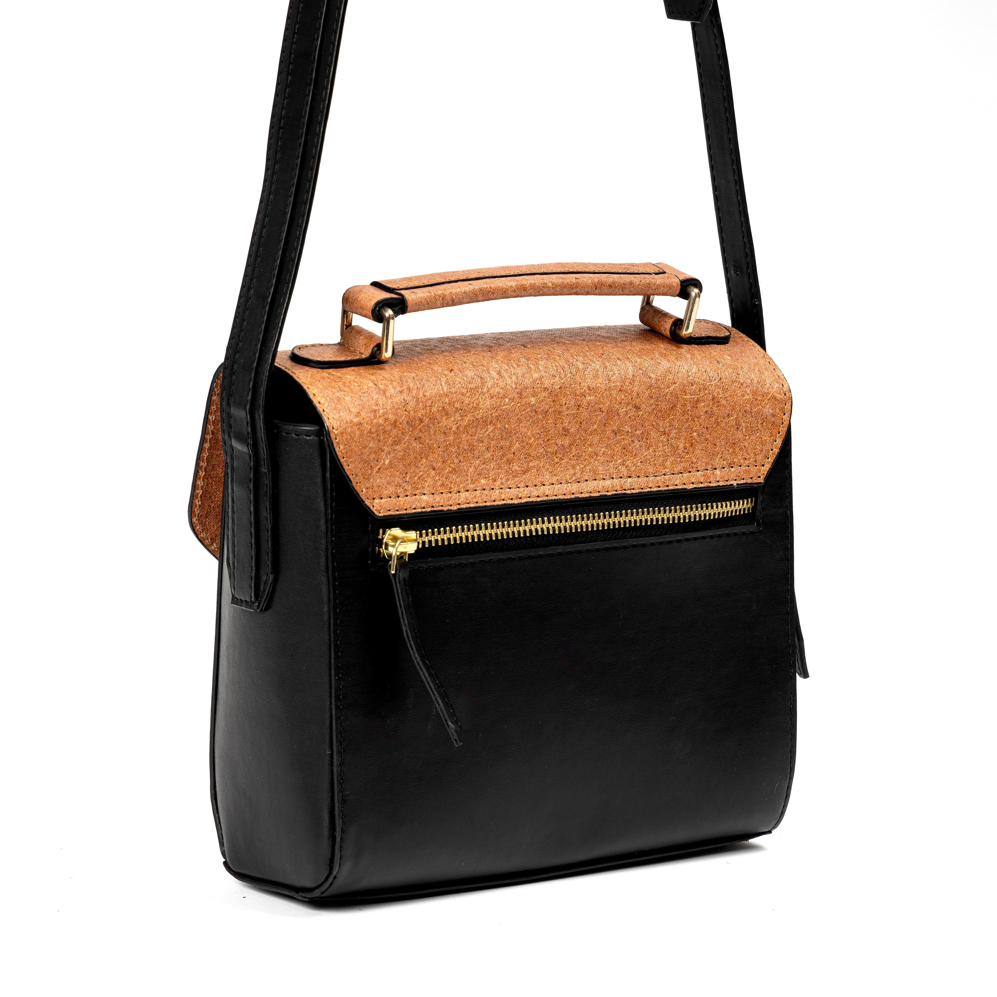 Juniper Vegan Leather Sling Bag - Black at Kamakhyaa by Green Hermitage. This item is A Walk in the Forest by Green Hermitage, Banana Leather, Black, Sling Bags, Under $50