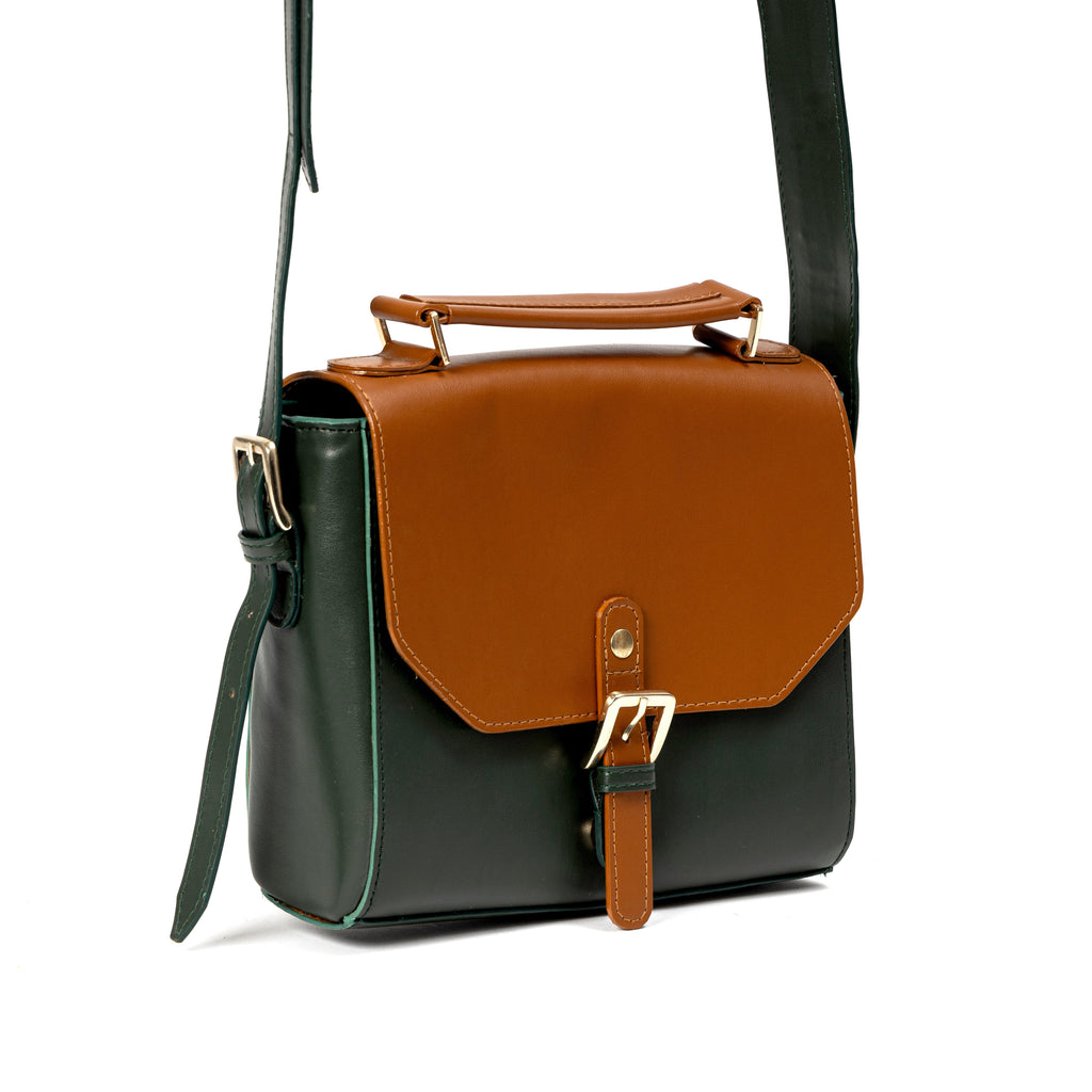 Juniper Vegan Leather Sling Bag - Green at Kamakhyaa by Green Hermitage. This item is A Walk in the Forest by Green Hermitage, Banana Leather, Green, Sling Bags, Under $50