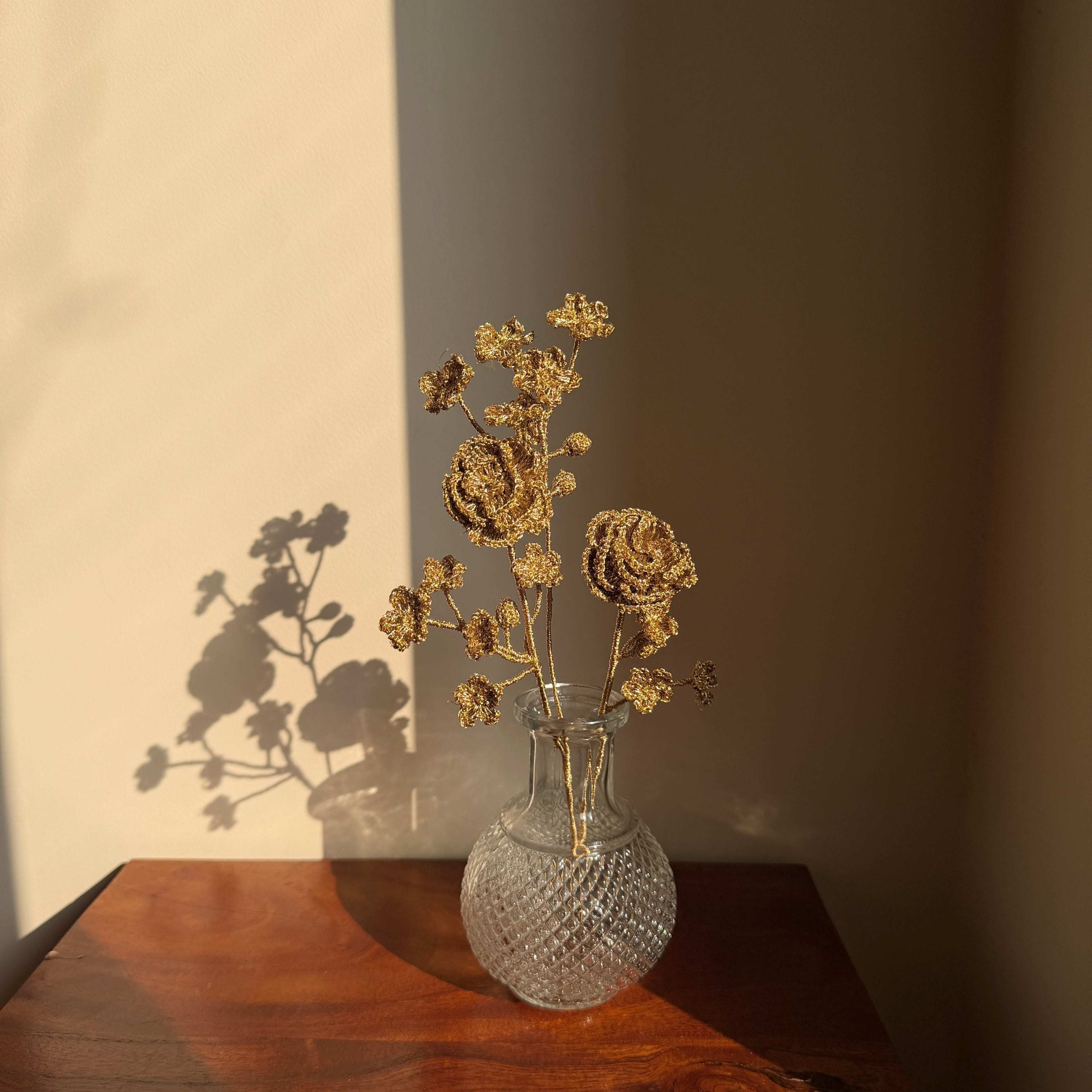 Zari Gul Blooms by Ikriit'm with bouquet, Decor at Kamakhyaa for sustainable fashion