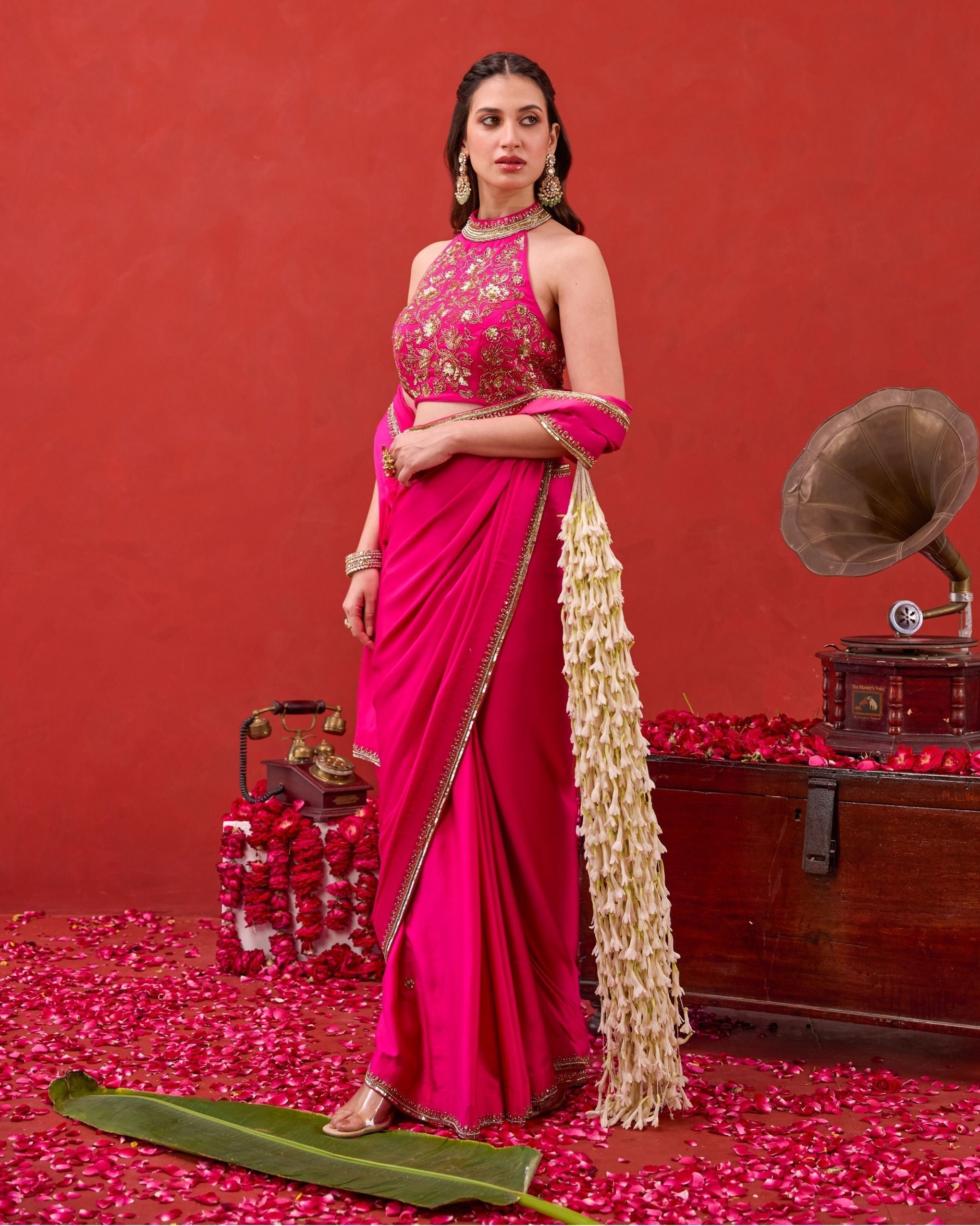 Kaashni Saree at kamakhyaa.com by Taro. This item is Jashn-E-Taro - The Trousseau Edit by Taro, Under $50