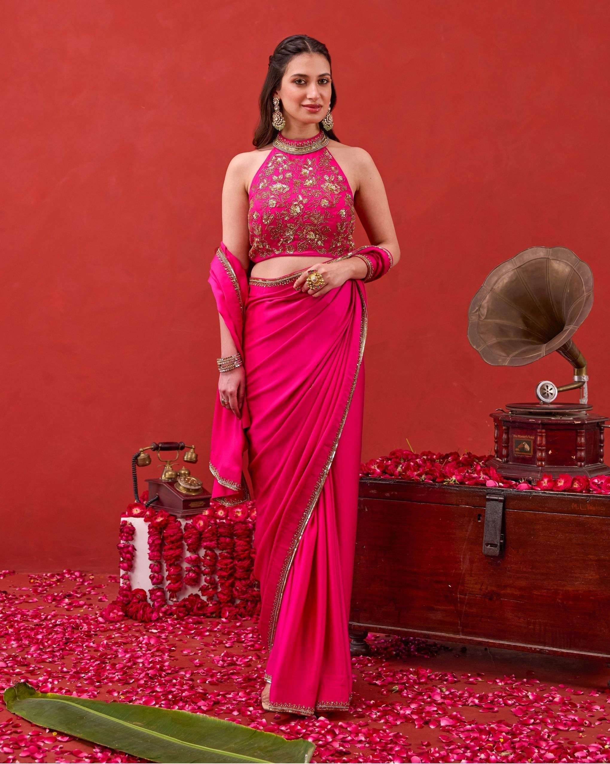 Kaashni Saree at kamakhyaa.com by Taro. This item is Jashn-E-Taro - The Trousseau Edit by Taro, Under $50