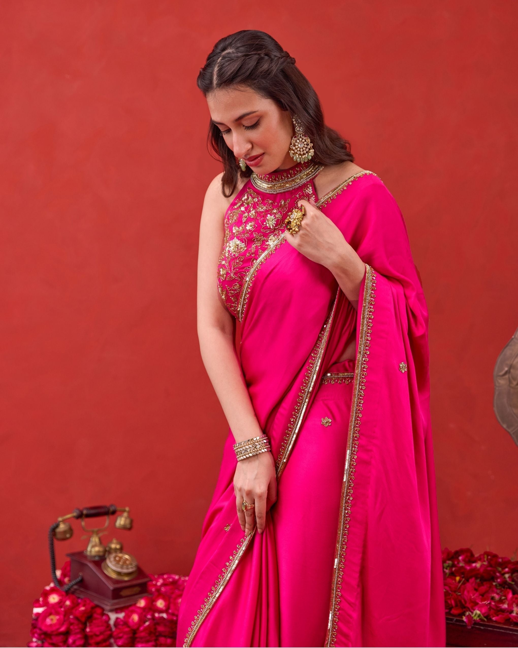 Kaashni Saree at kamakhyaa.com by Taro. This item is Jashn-E-Taro - The Trousseau Edit by Taro, Under $50