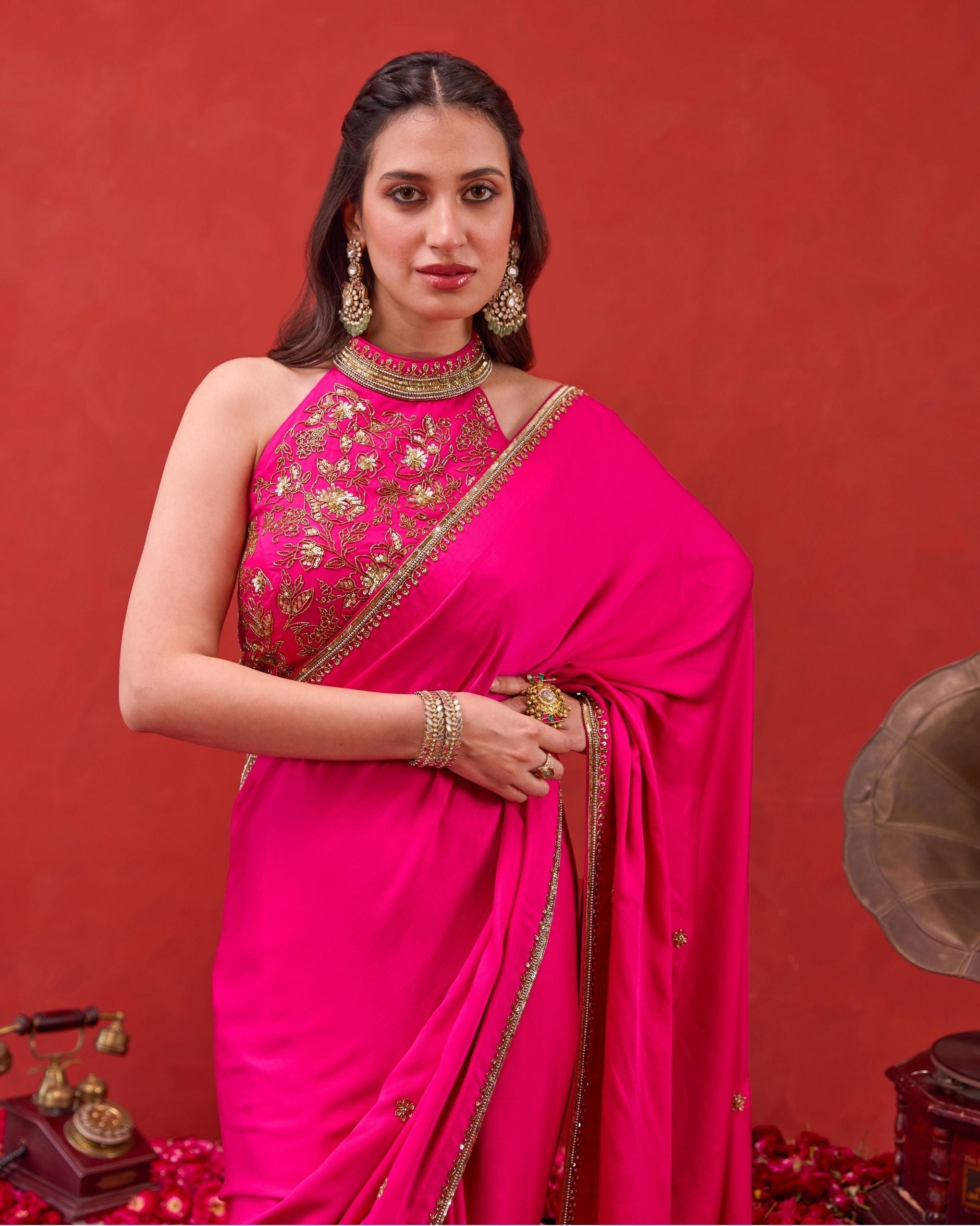 Kaashni Saree at kamakhyaa.com by Taro. This item is Jashn-E-Taro - The Trousseau Edit by Taro, Under $50