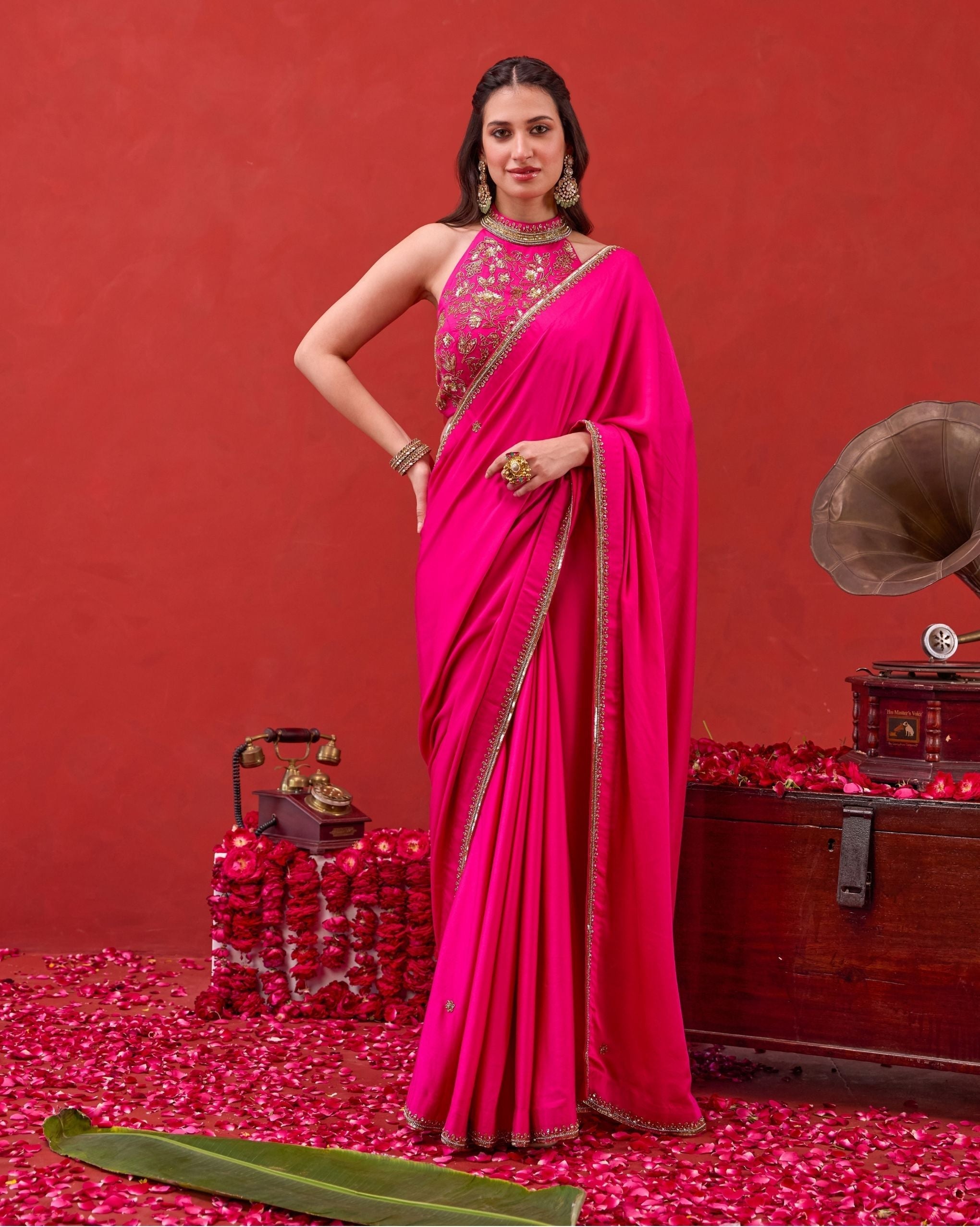 Kaashni Saree at kamakhyaa.com by Taro. This item is Jashn-E-Taro - The Trousseau Edit by Taro, Under $50