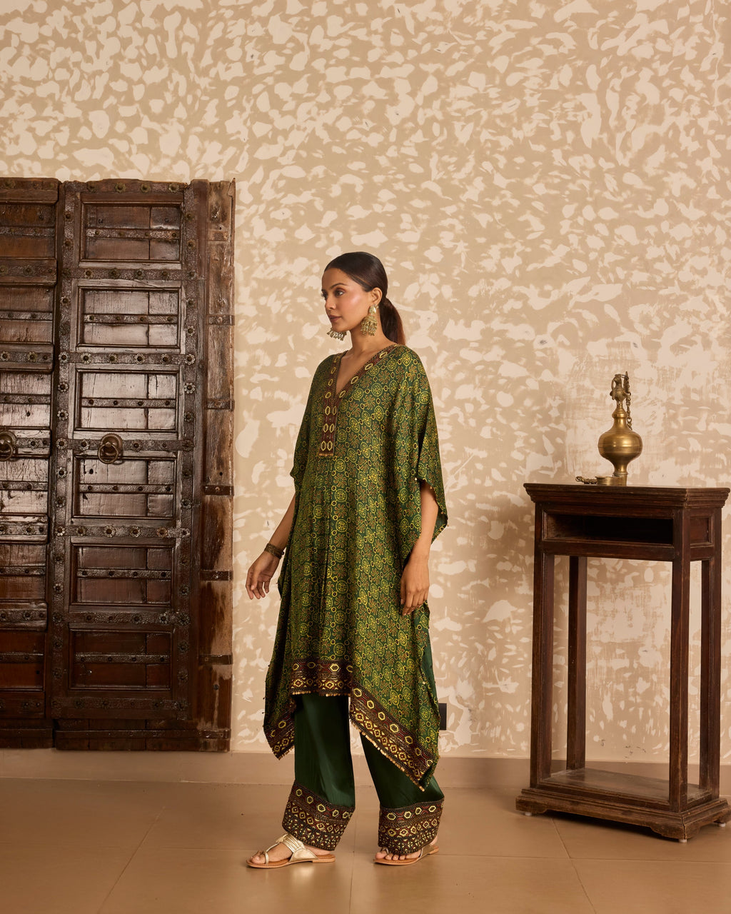 Kaftan with Pants at Kamakhyaa by Akashi Clothing. This item is Ajrakh by Akashi Clothing, Under $200