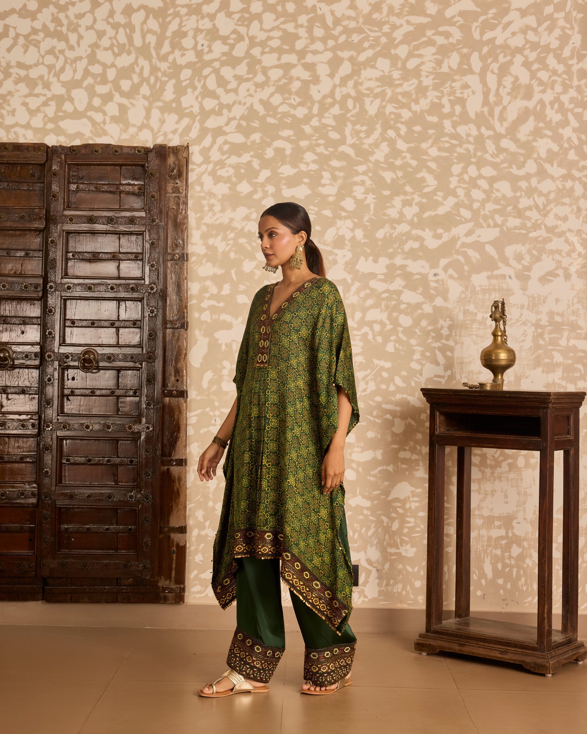 Kaftan with Pants at Kamakhyaa by Akashi Clothing. This item is Ajrakh by Akashi Clothing, Under $200