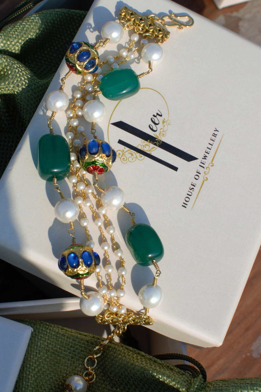 Kairi Pearls Strings Bracelet at Kamakhyaa by House Of Heer. This item is Alloy Metal, Beaded Jewellery, Bracelets, Festive Wear, Free Size, Gemstone, jewelry, Multicolor, Natural, Pearl, rakhis & lumbas, Textured