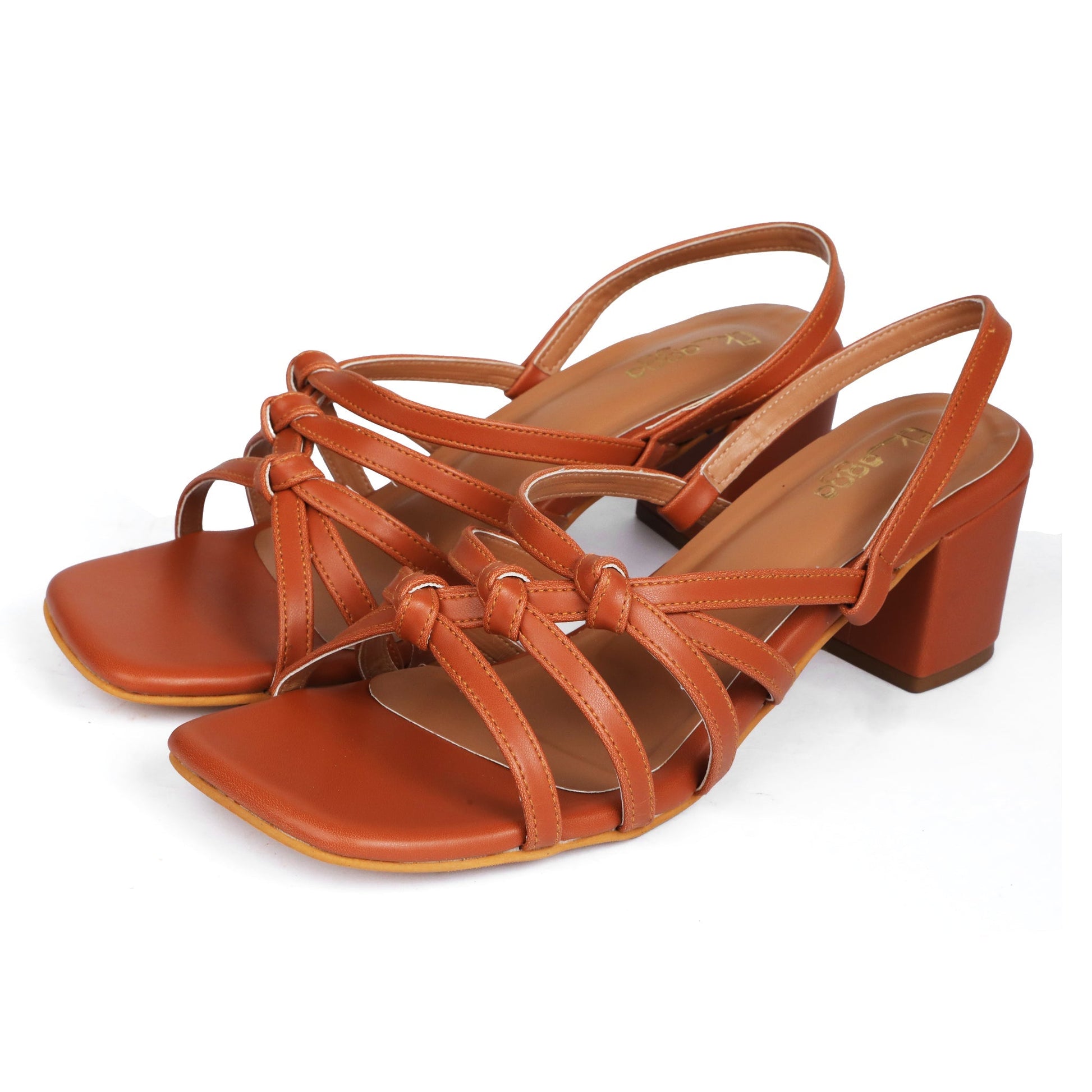 Knot Heels Tan at Kamakhyaa by EK_agga. This item is Classic, heels, stylish