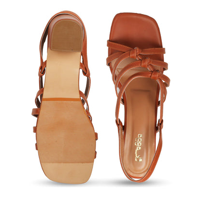 Knot Heels Tan at Kamakhyaa by EK_agga. This item is Classic, heels, stylish