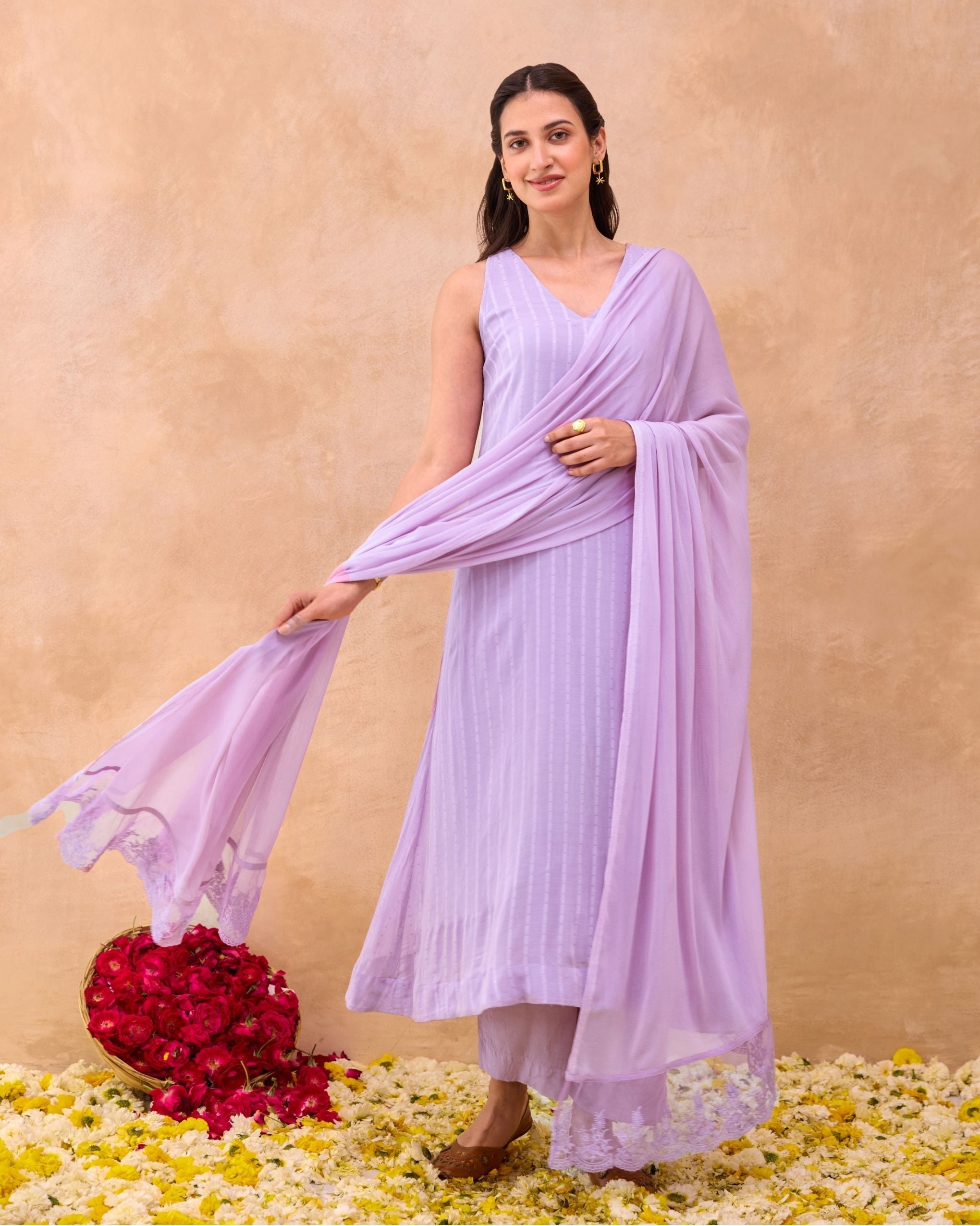 Lavender Grace Kurta Set at Kamakhyaa by Taro. This item is Everyday Connection by Taro