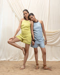 Linen halter top and shorts set at Kamakhyaa by Akashi Clothing. This item is 100% Linen, Regular Fit, Solid Selfmade, Solids, The Stamp Edit By Akashi Clothing, Under $150