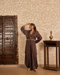 Long Jacket with Bralette & Drape Pants Set at Kamakhyaa by Akashi Clothing. This item is Ajrakh by Akashi Clothing, Under $100