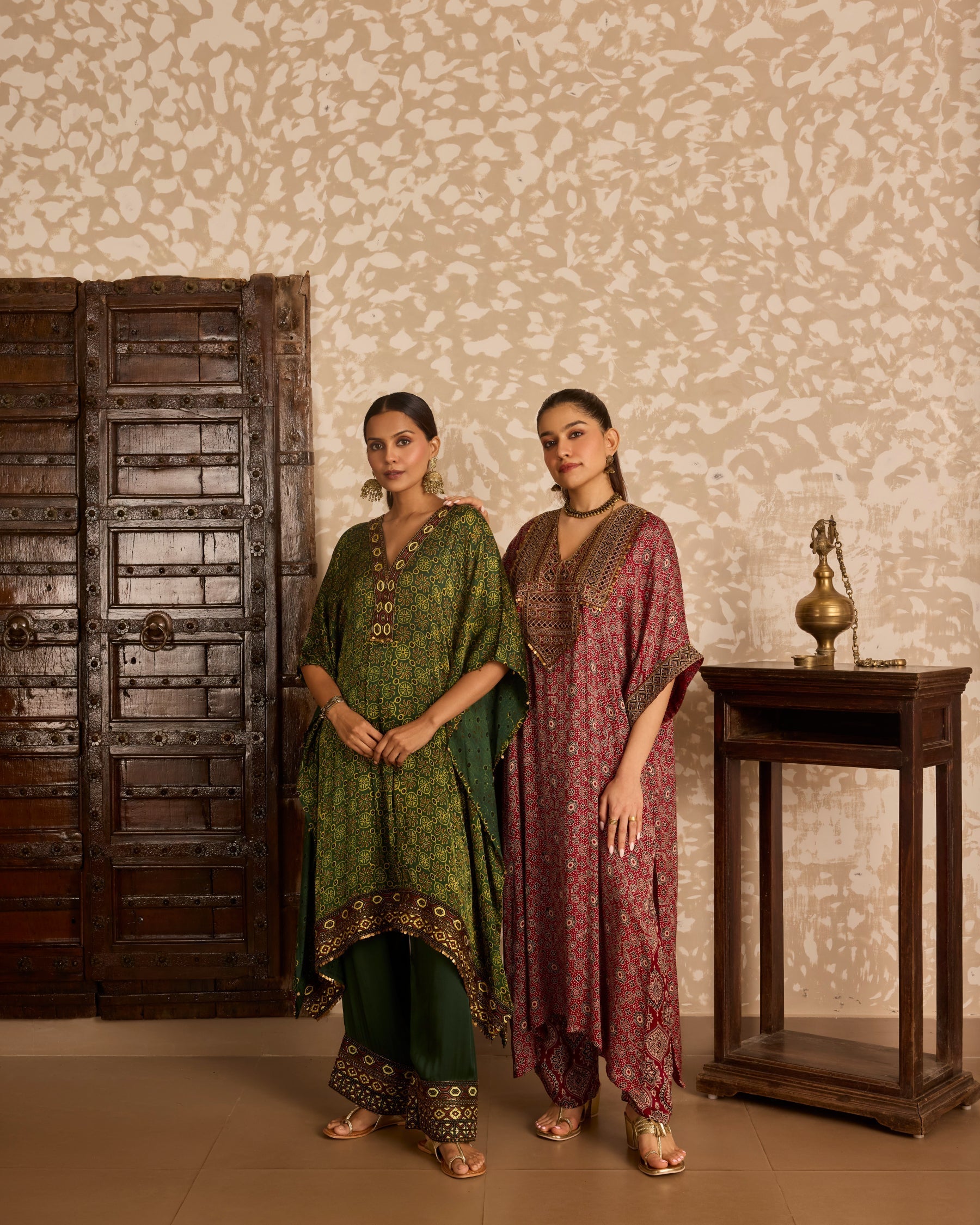 Long Kaftan Kurta set at Kamakhyaa by Akashi Clothing. This item is Ajrakh by Akashi Clothing, Under $100