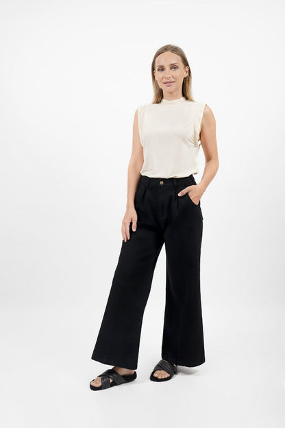 Los Angeles - Wide Leg Jeans- Celeste at Kamakhyaa by 1 People. This item is Made from Natural Materials