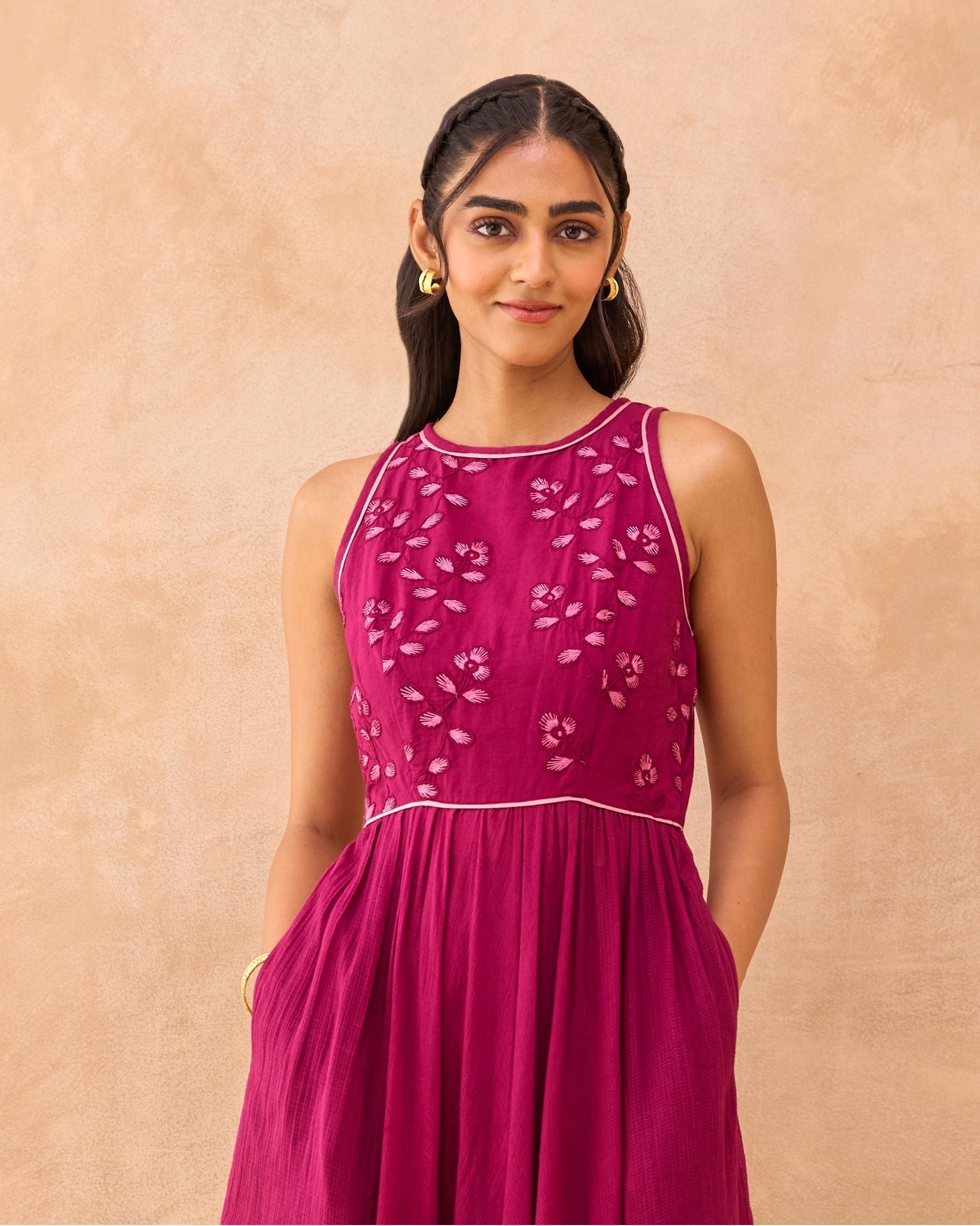 Magenta Meadow Dress at Kamakhyaa by Taro. This item is Everyday Connection by Taro