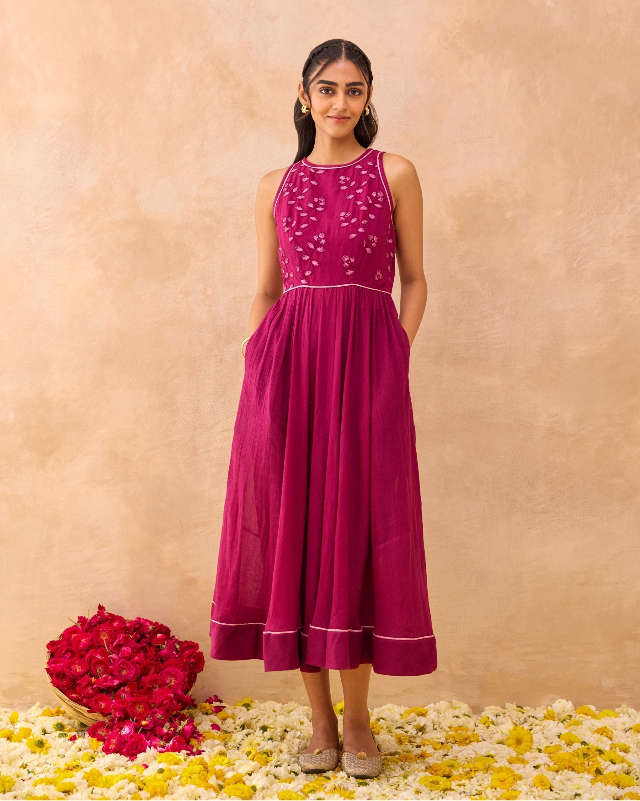 Magenta Meadow Dress at Kamakhyaa by Taro. This item is Everyday Connection by Taro
