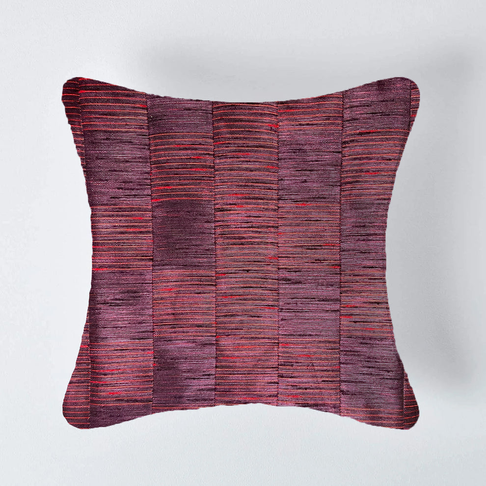 Majestic Plum Cushion Cover Sets at Kamakhyaa by Aetherea. This item is Cotton, Cushion covers, Made from Natural Materials, Misty Mauve, Purple, Tassels, Upcycled, Upcycled Cotton