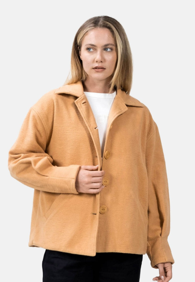 Malmö - Cocoon Jacket- Doe at Kamakhyaa by 1 People. This item is Made from Natural Materials