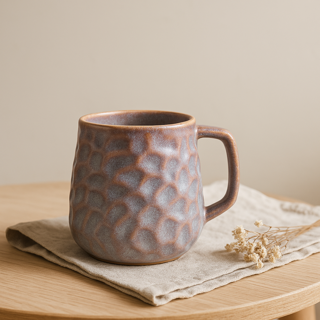 Mesa Textured Ceramic Mug – Handmade Stoneware Coffee Cup at Kamakhyaa by Aetherea World. This item is 