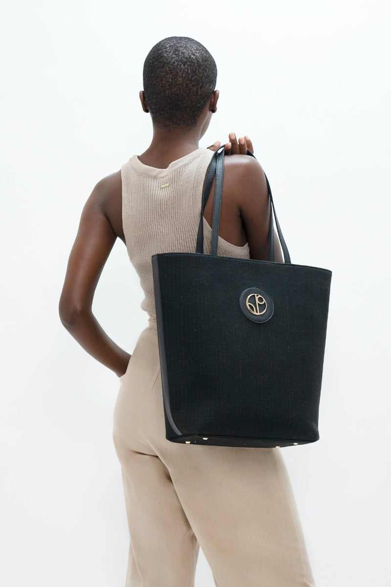 Monte Carlo MCM - Tote Bag - Oyster Black at Kamakhyaa by 1 People. This item is Made from Natural Materials, Tote Bags