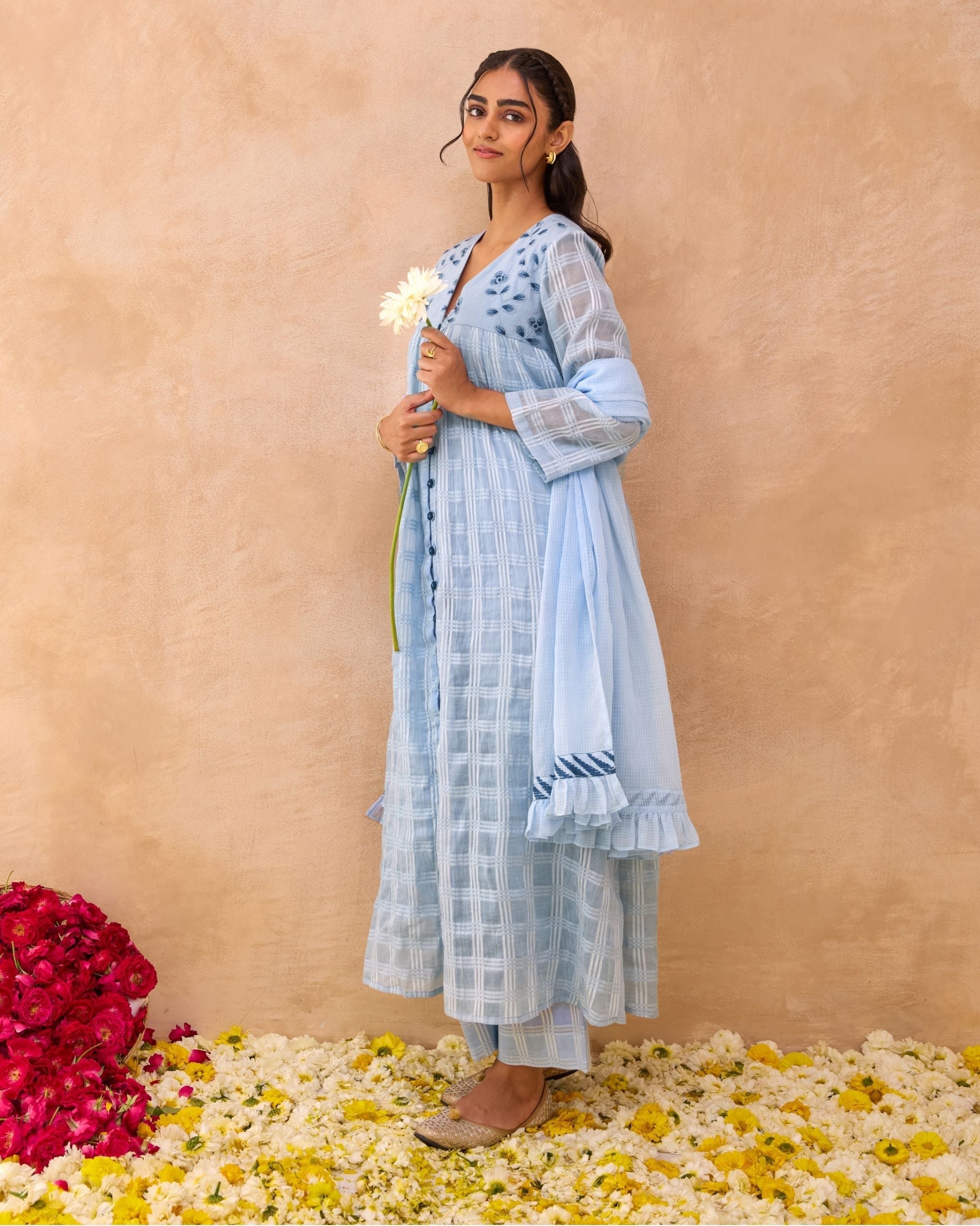 Morning Mist Kurta Set at Kamakhyaa by Taro. This item is Everyday Connection by Taro