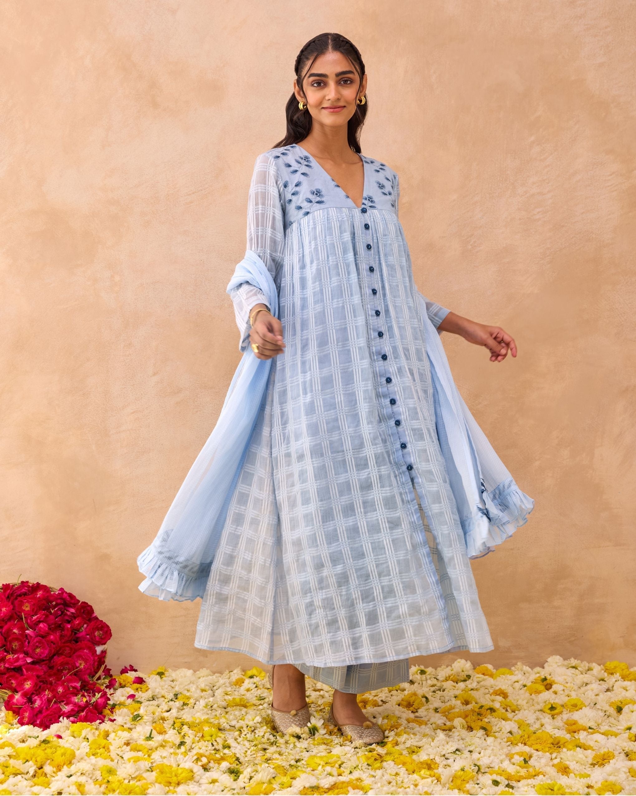 Morning Mist Kurta Set at Kamakhyaa by Taro. This item is Everyday Connection by Taro