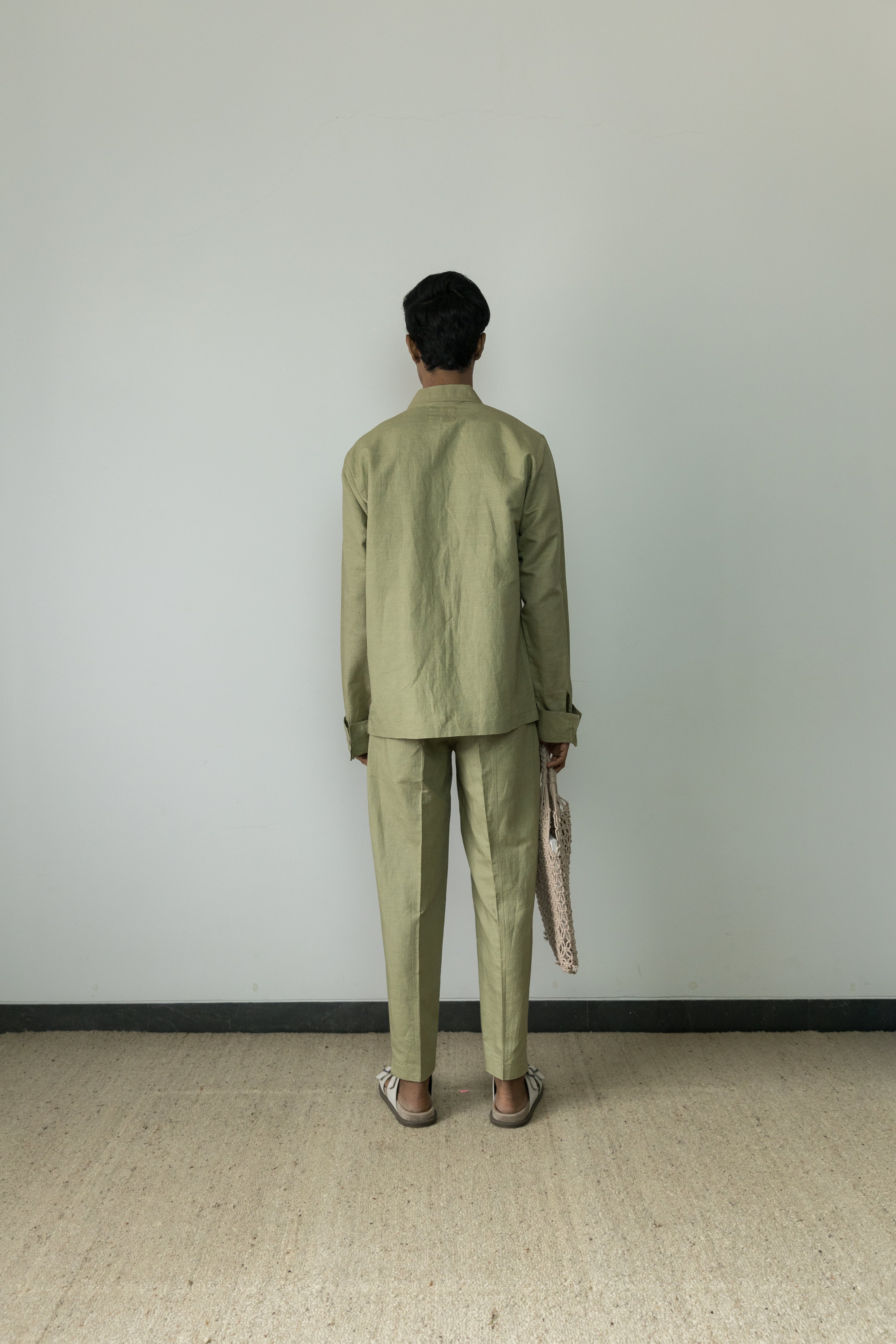 Moss Green Casual Pants