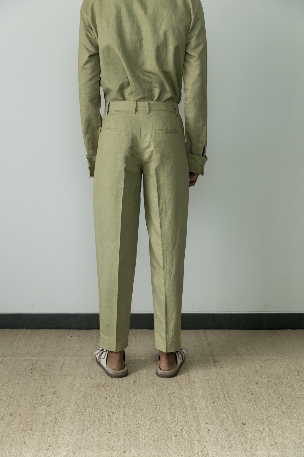 Moss Green Casual Pants