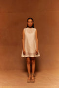 Mu-i Shift Dress at Kamakhyaa by Ahmev. This item is Cotton Silk, Dress, Ivory, Maximum Minimum by Ahmev, Prints, Relaxed Fit, Womenswear