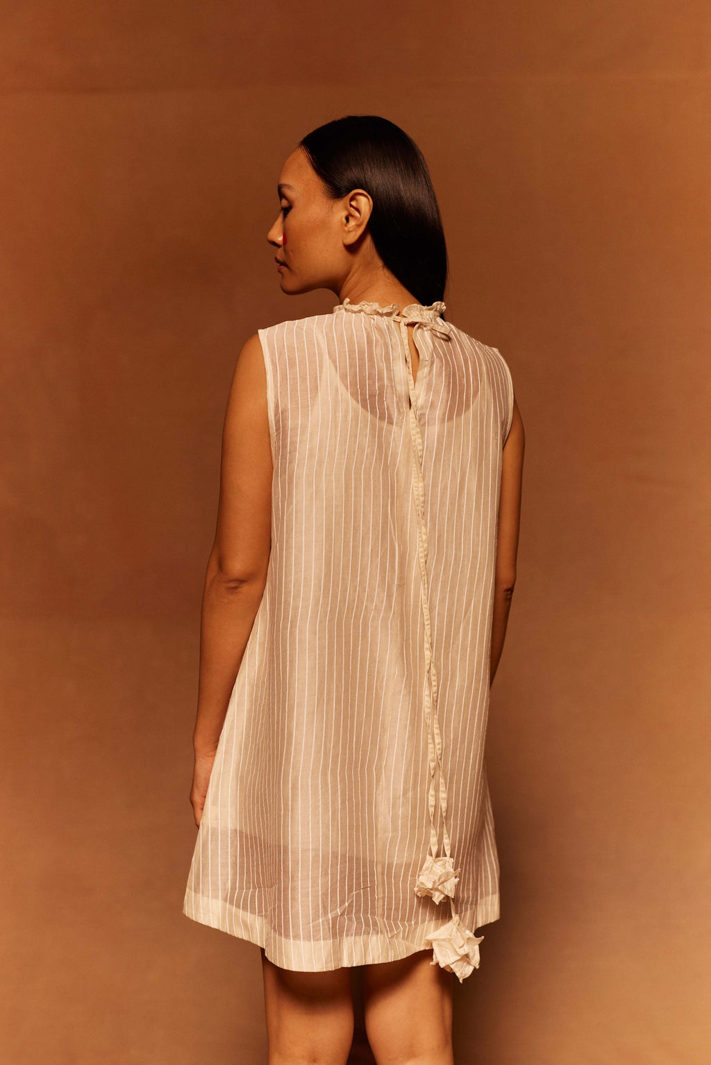 Mu-i Shift Dress at Kamakhyaa by Ahmev. This item is Cotton Silk, Dress, Ivory, Maximum Minimum by Ahmev, Prints, Relaxed Fit, Womenswear