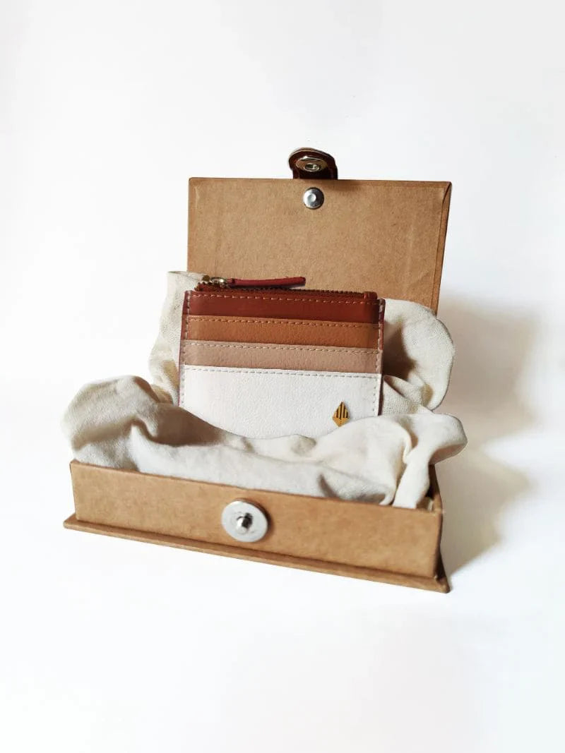 Multicolor Casual Wear Cardholder at Kamakhyaa by Green Hermitage. This item is Apple Leather, Cardholders, Casual Wear, Free Size, Hemp, Lyocell, Multicolor, Recycled, Solids