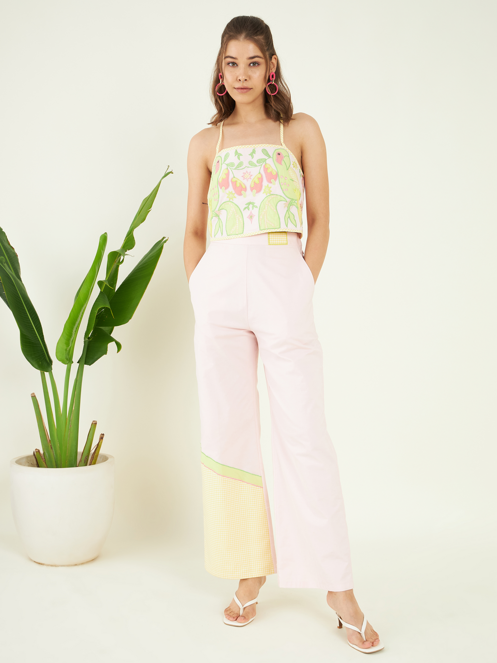 Multicolor Evening Wear Cotton Co-ord Set at Kamakhyaa by Bohobi. This item is 100% Cotton, Evening Wear, Multicolor, Prints, Regular Fit, Toxin free, Vacation Co-ord Sets